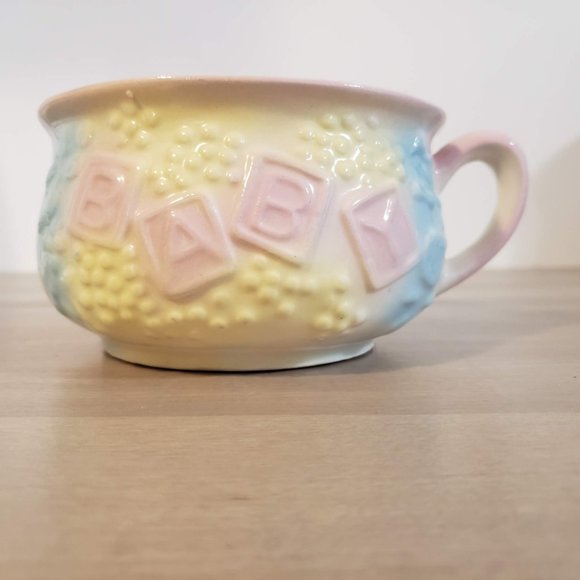 Mudco Pottery Vintage Planter Pink Yellow Blue Cup - Picture 4 of 7